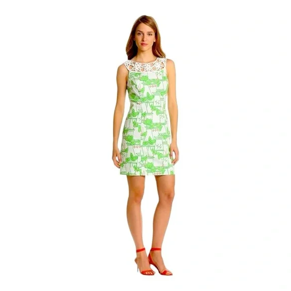 Lilly Pulitzer Lacina Dress in "Just Add Mint" Print - Size 2 Derby Dress